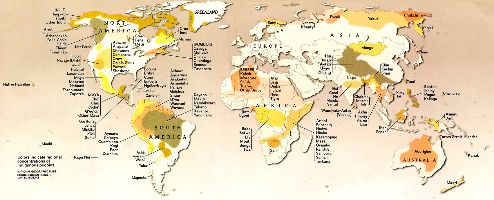 Indigenous world map